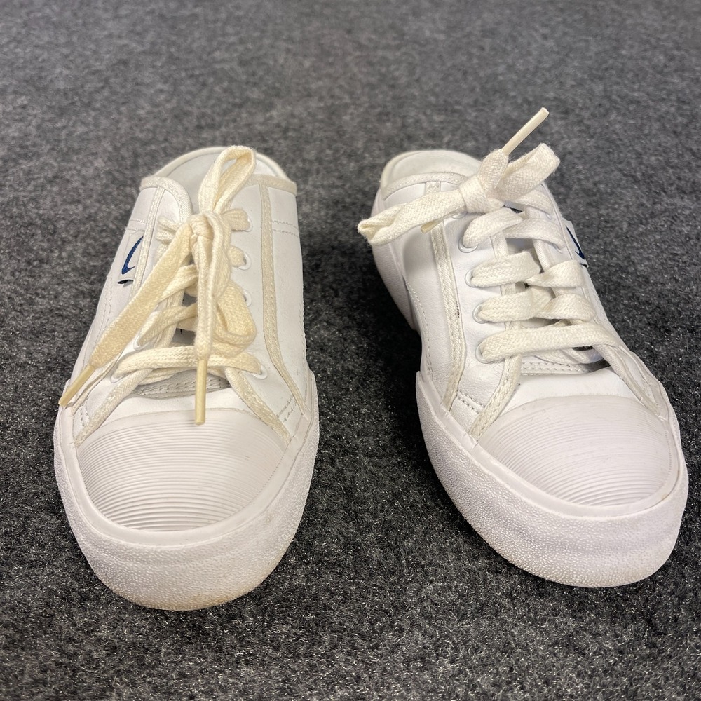 Vintage Nike Womens Leather Mules 6.5 White Slip On Sneakers Casual Shoes Y2K - Picture 5 of 9